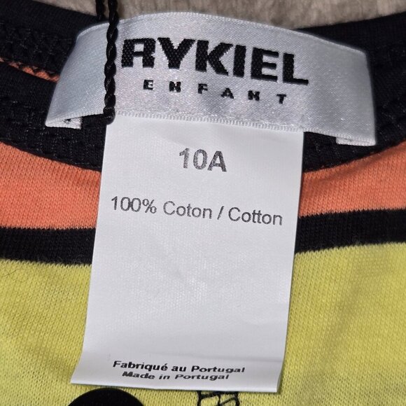 Sonya Rykiel striped girls multi color dress size 10 and OS bandana set - Picture 4 of 11